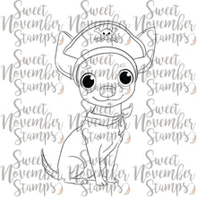 Load image into Gallery viewer, Digital Stamp - Howl-O-Ween Pups: Pepe&#39;s Pirate Costume
