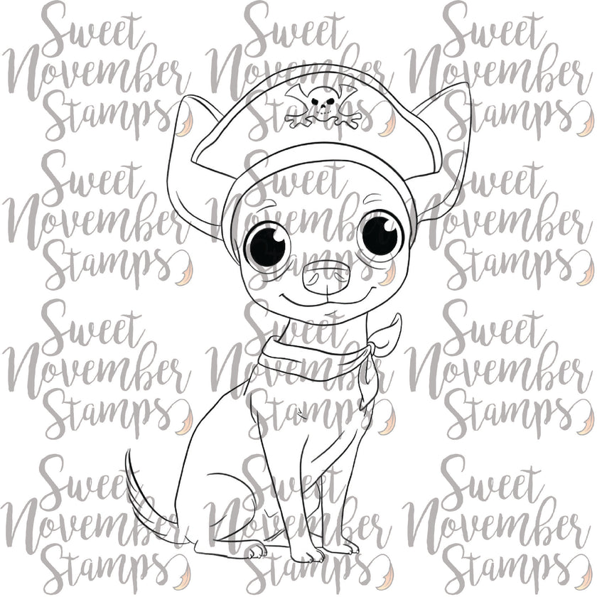 Digital Stamp - Howl-O-Ween Pups: Pepe's Pirate Costume