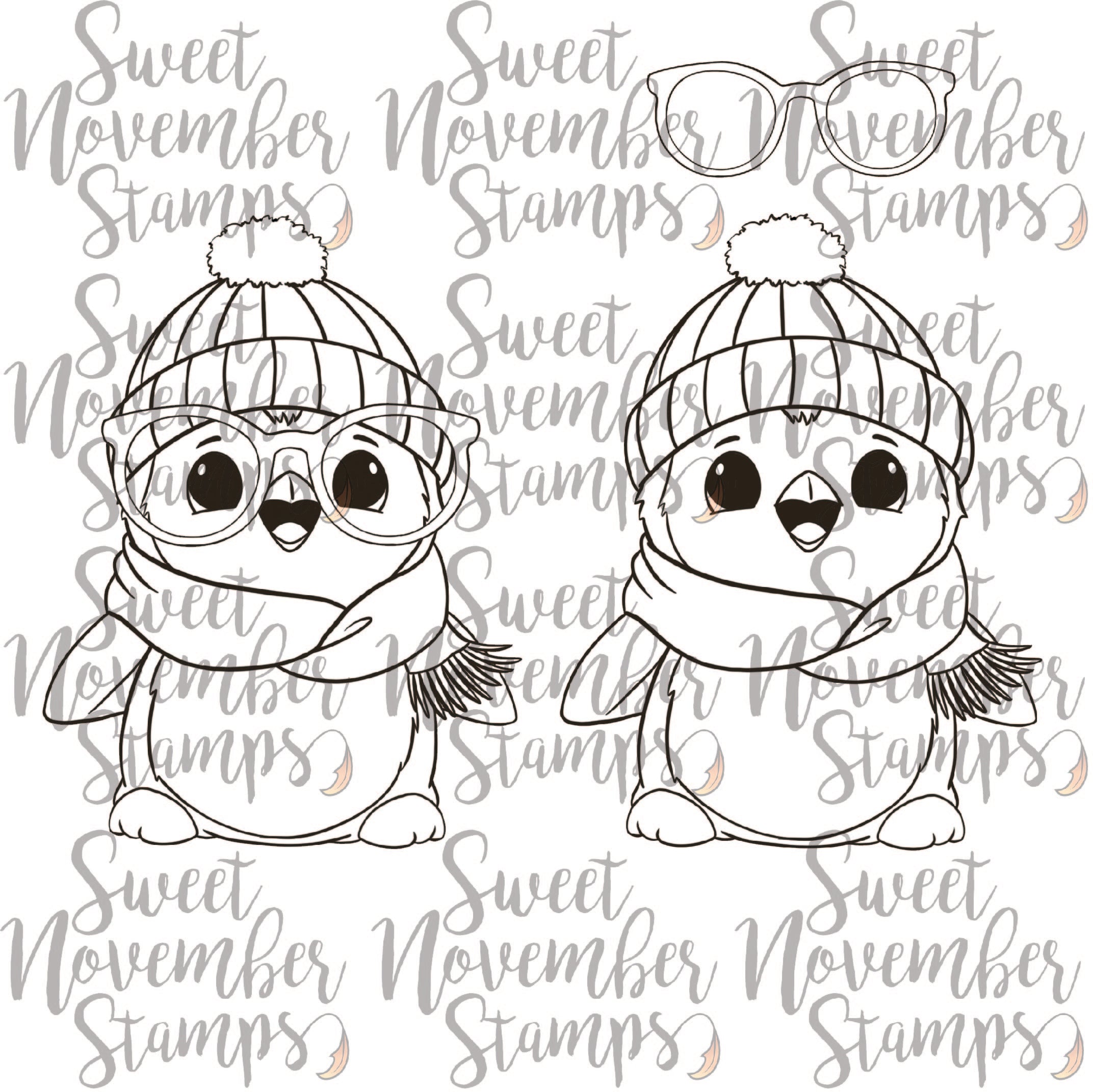 Digital Stamp - Cozy Critters: Percy Penguin
