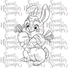 Load image into Gallery viewer, Digital Stamp - Prepping for Easter: Bunny with Carrots
