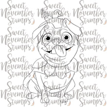 Load image into Gallery viewer, Digital Stamp - Howl-O-Ween Pups: Pugsley&#39;s Pumpkin Costume
