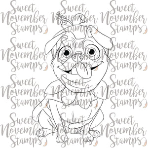 Digital Stamp - Howl-O-Ween Pups: Pugsley's Pumpkin Costume