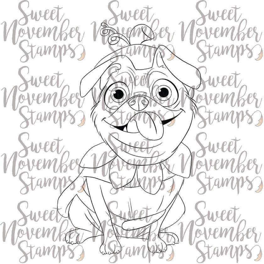 Digital Stamp - Howl-O-Ween Pups: Pugsley's Pumpkin Costume