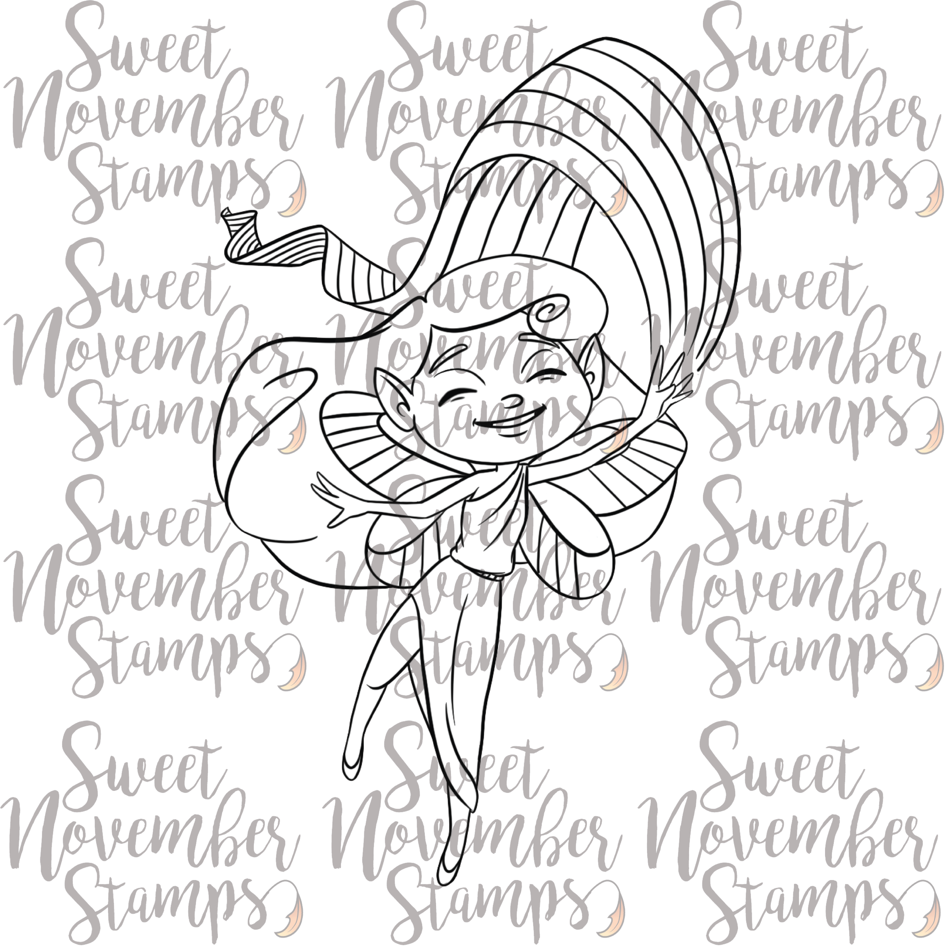 Digital Stamp - Rainbow Fairy