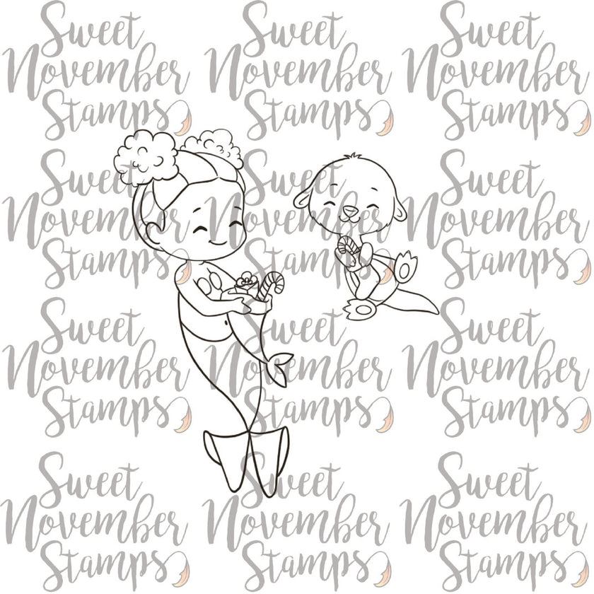 Digital Stamp - Merwee Christmas: Ralphie and Tasha