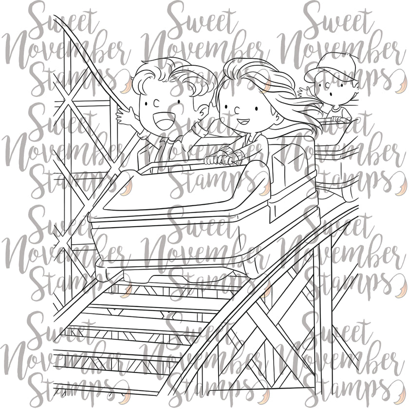 Digital Stamp - Fair Fun: Roller Coaster