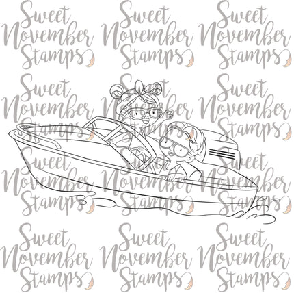 Digital Stamp - Summer On The Go: Motorboat