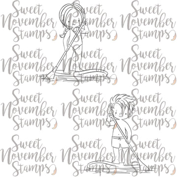 Digital Stamp - Summer On The Go: Paddleboarding
