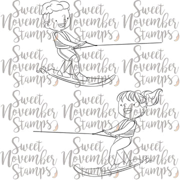 Digital Stamp - Summer On The Go: Water Skiing