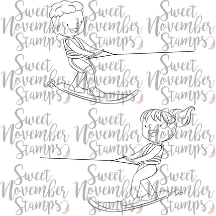 Digital Stamp - Summer On The Go: Water Skiing