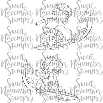 Digital Stamp - Summer On The Go: Surfing