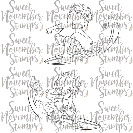 Digital Stamp - Summer On The Go: Surfing