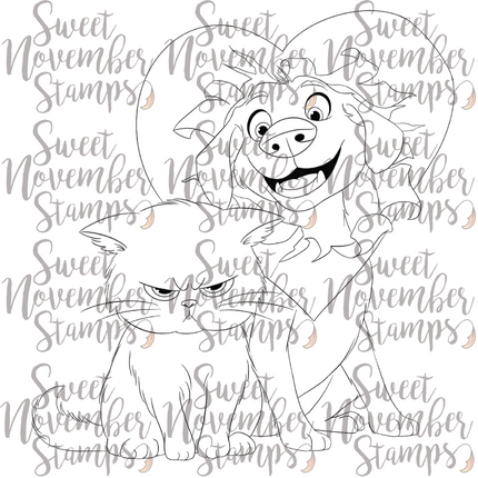 Digital Stamp - Scrappy and Sulky: Heart Attack