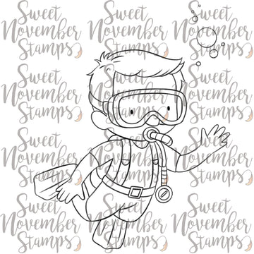 Digital Stamp - Scuba Sammy