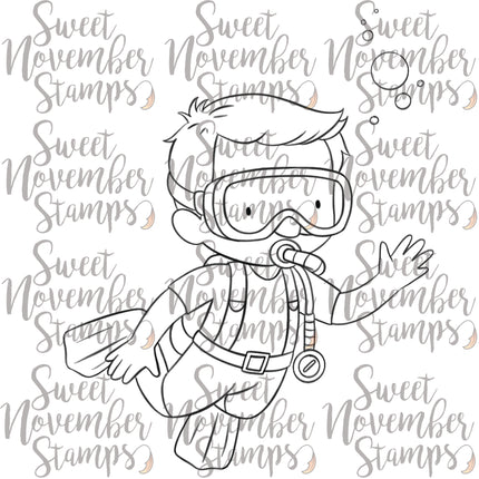 Digital Stamp - Scuba Sammy