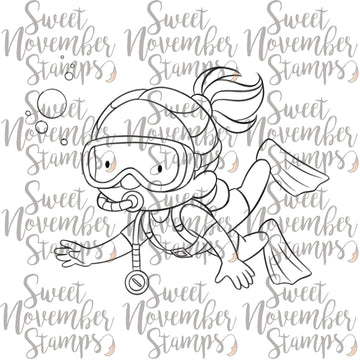Digital Stamp - Scuba Sara