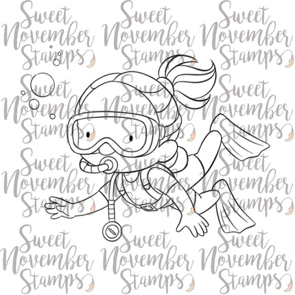 Digital Stamp - Scuba Sara