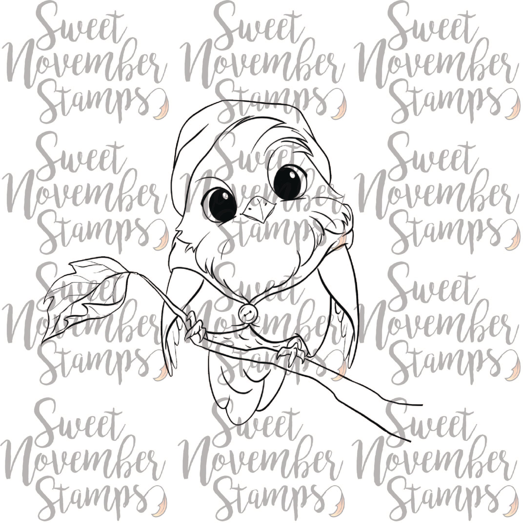 Digital Stamp - Cozy Fall Birds: Silas Sparrow