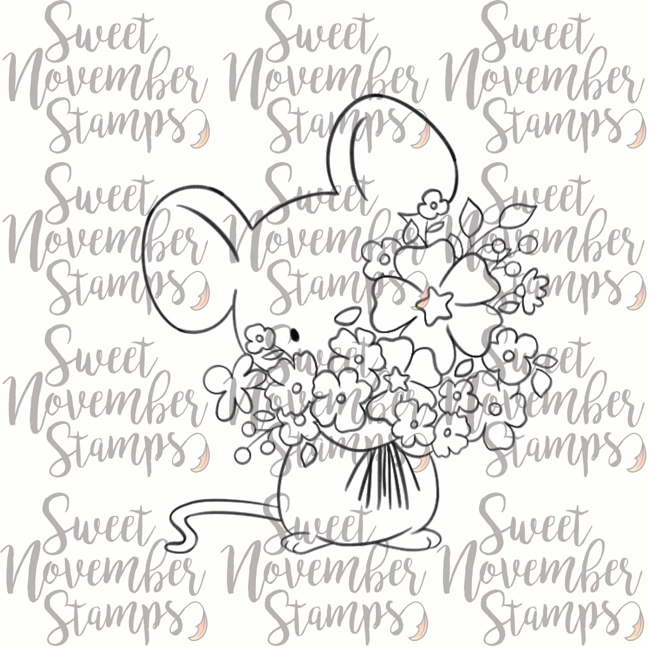 Digital Stamp - Spring Woodland: Mouse