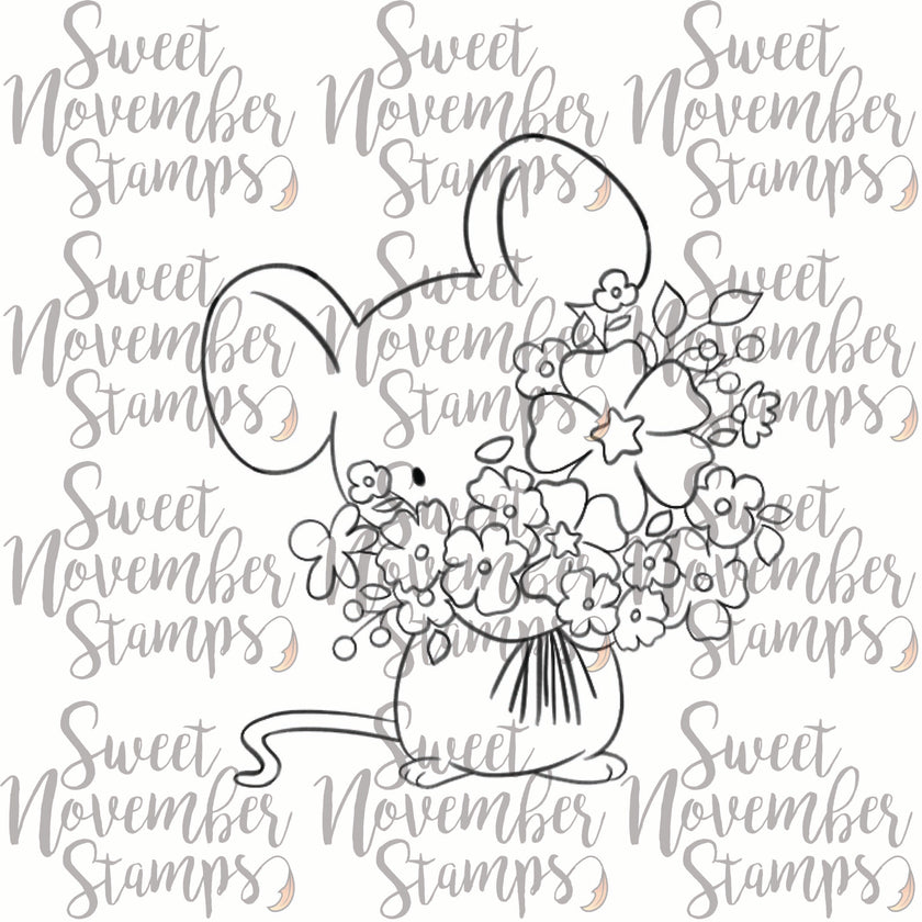 Digital Stamp - Spring Woodland: Mouse