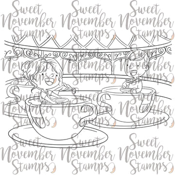 Digital Stamp - Fair Fun: Tea Cups
