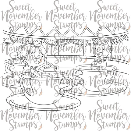 Digital Stamp - Fair Fun: Tea Cups