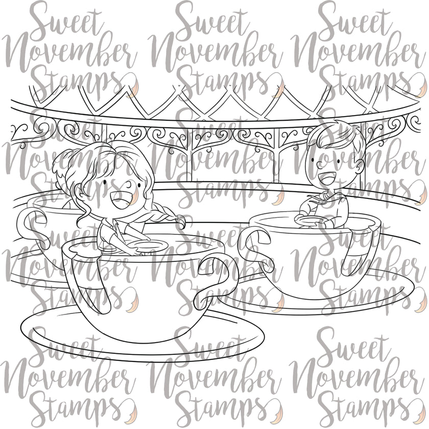 Digital Stamp - Fair Fun: Tea Cups