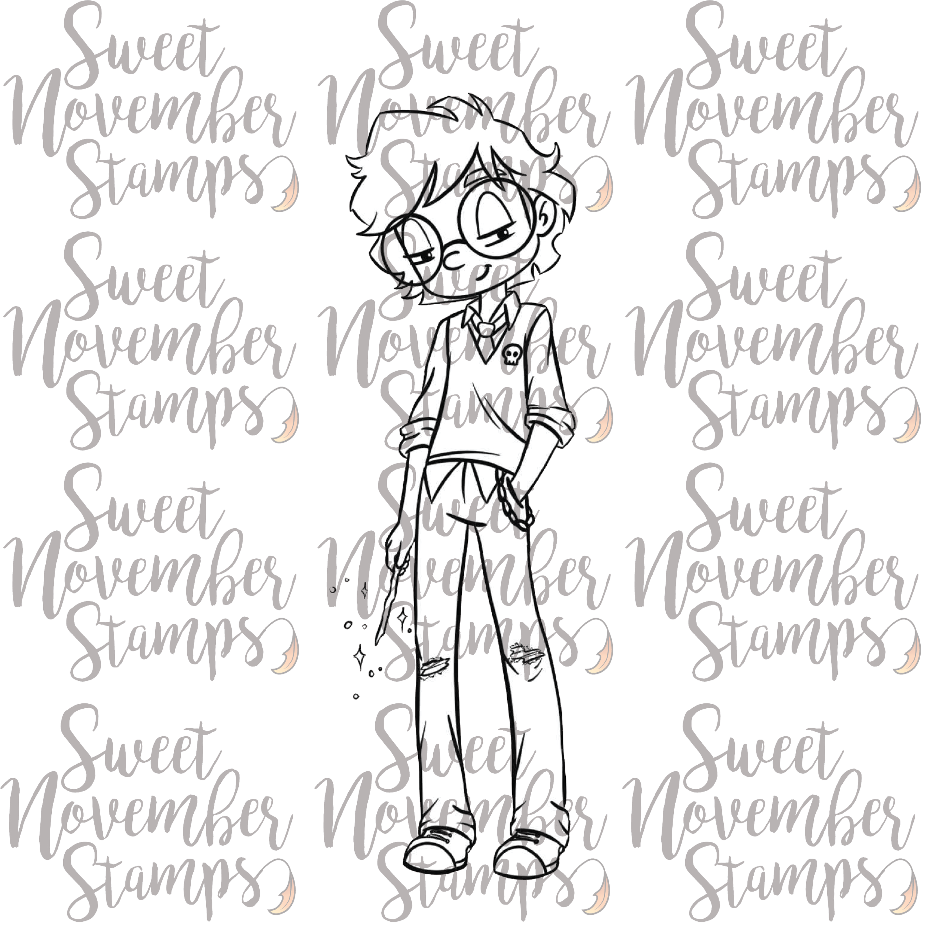 Digital Stamp - Lovin' from the Coven: Warlock