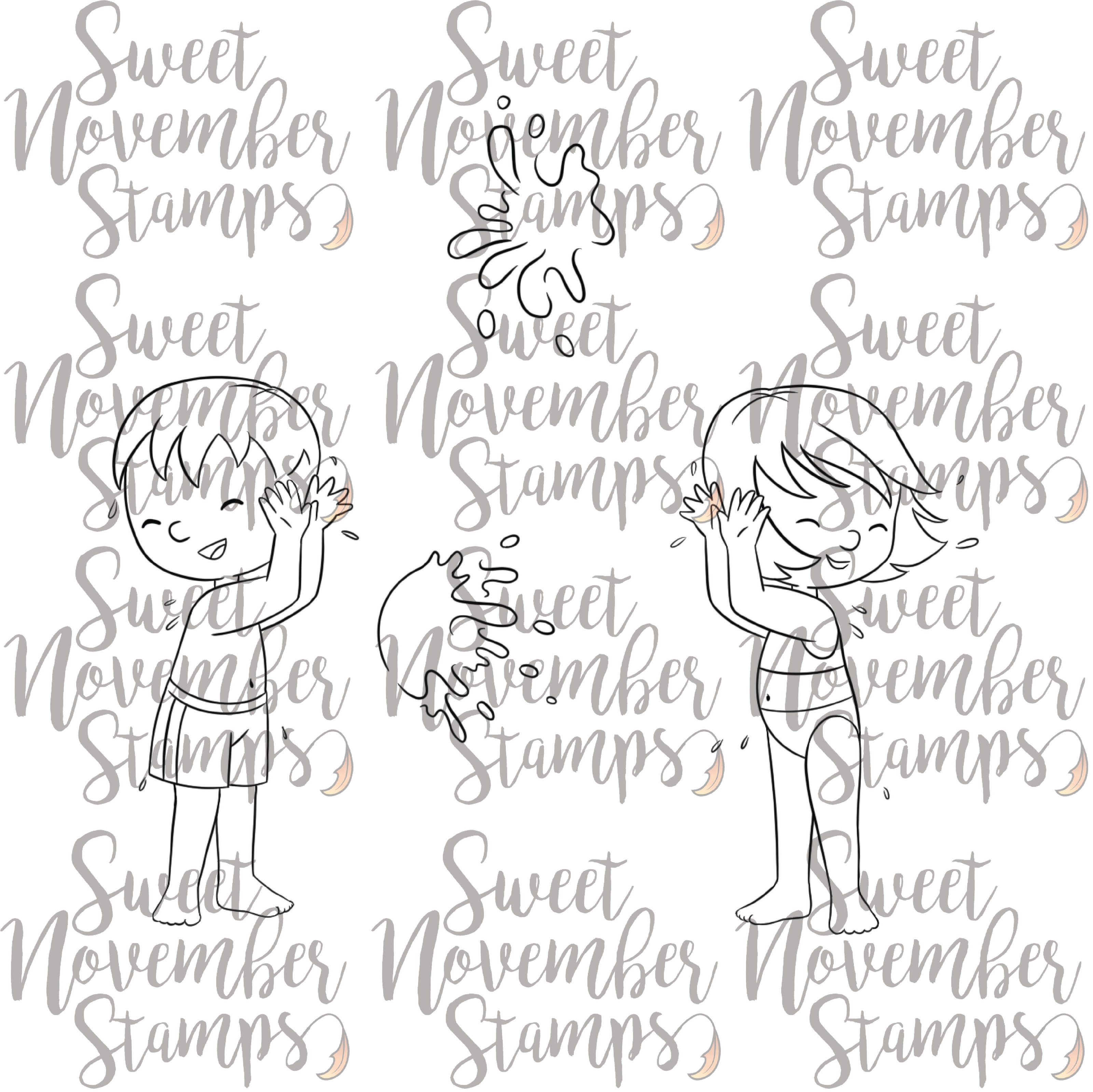 Digital Stamp - Wet and Wild Soaked