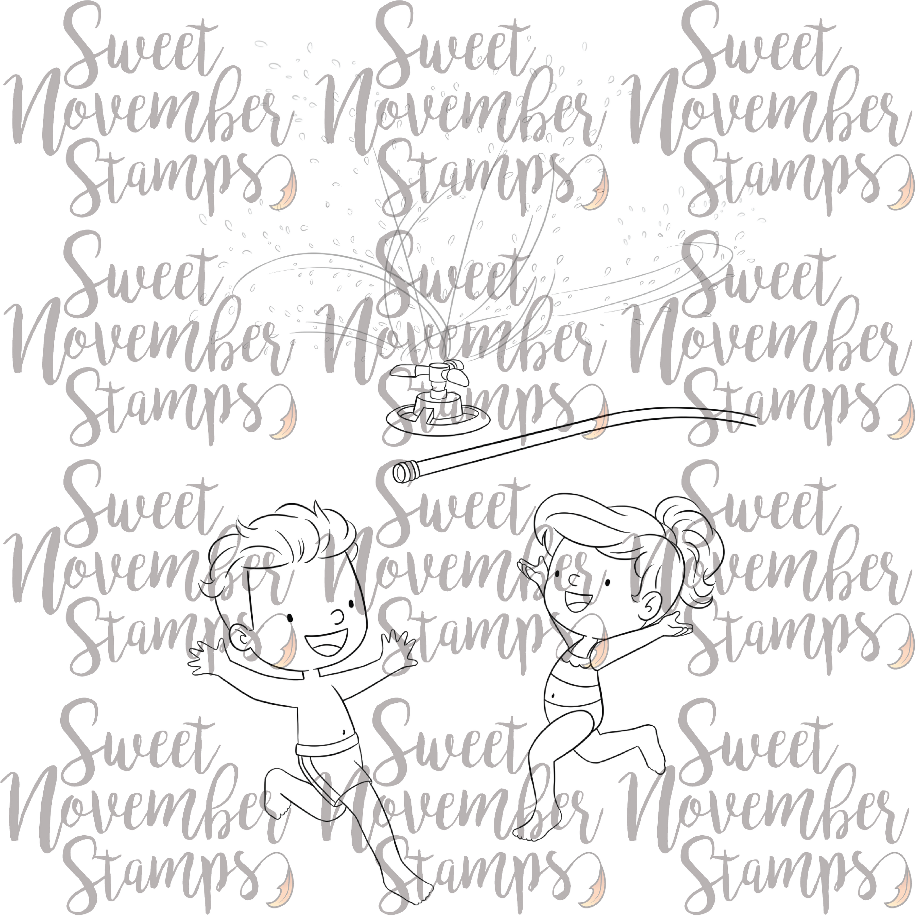 Digital Stamp - Wet and Wild Sprinkler Fun