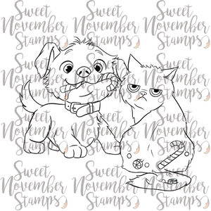 Digital Stamp - 1st Christmas: Scrappy and Sulky Sticky Sweet