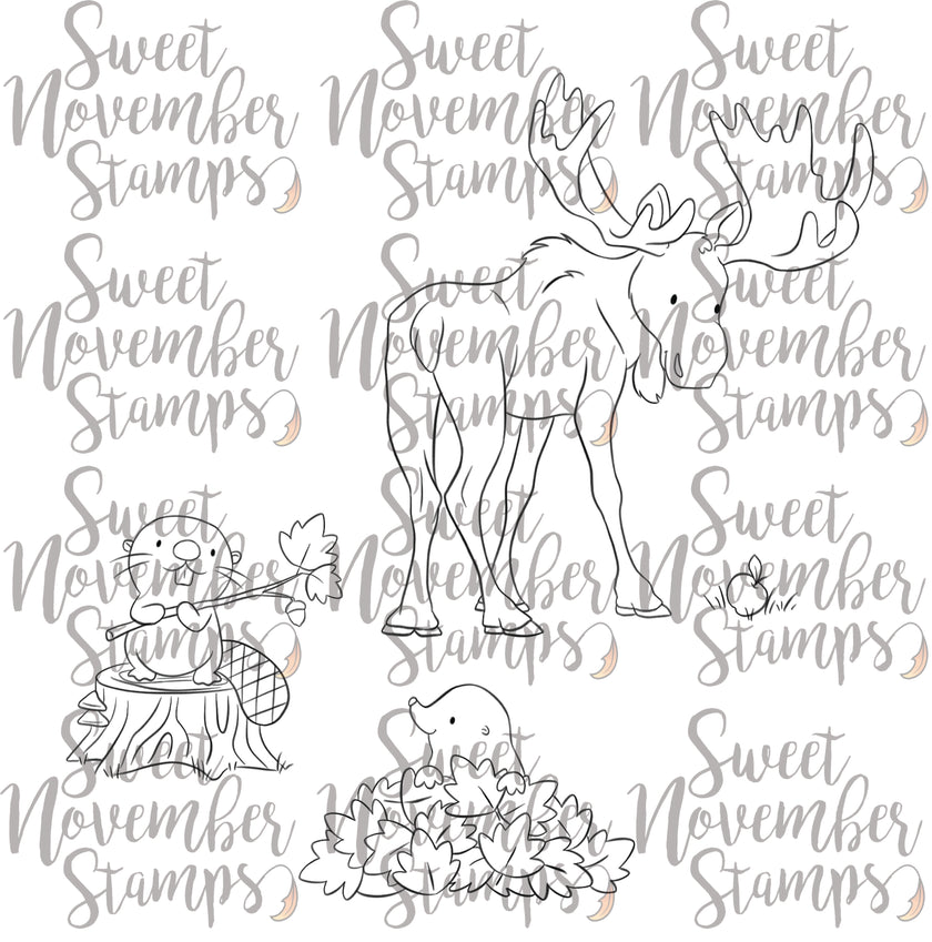Digital Stamp - Fall Woodland: Bundle Deal