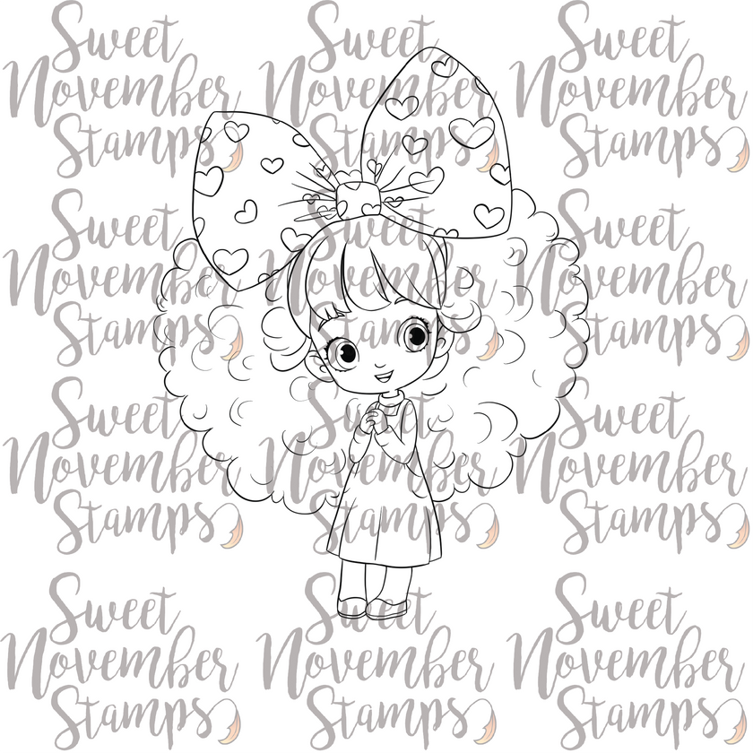 Digital Stamp - Hearts and Bows: Helena Hearts