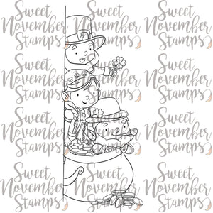 Digital Stamp - Leprechaun Peekers