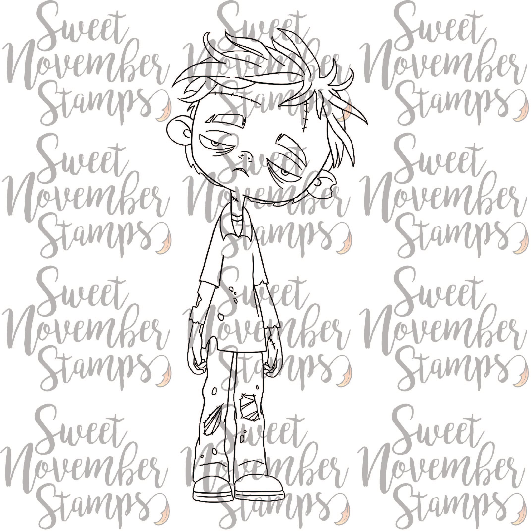 Digital Stamp - Xander the Zombie