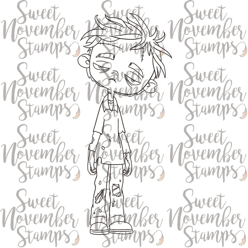 Digital Stamp - Xander the Zombie