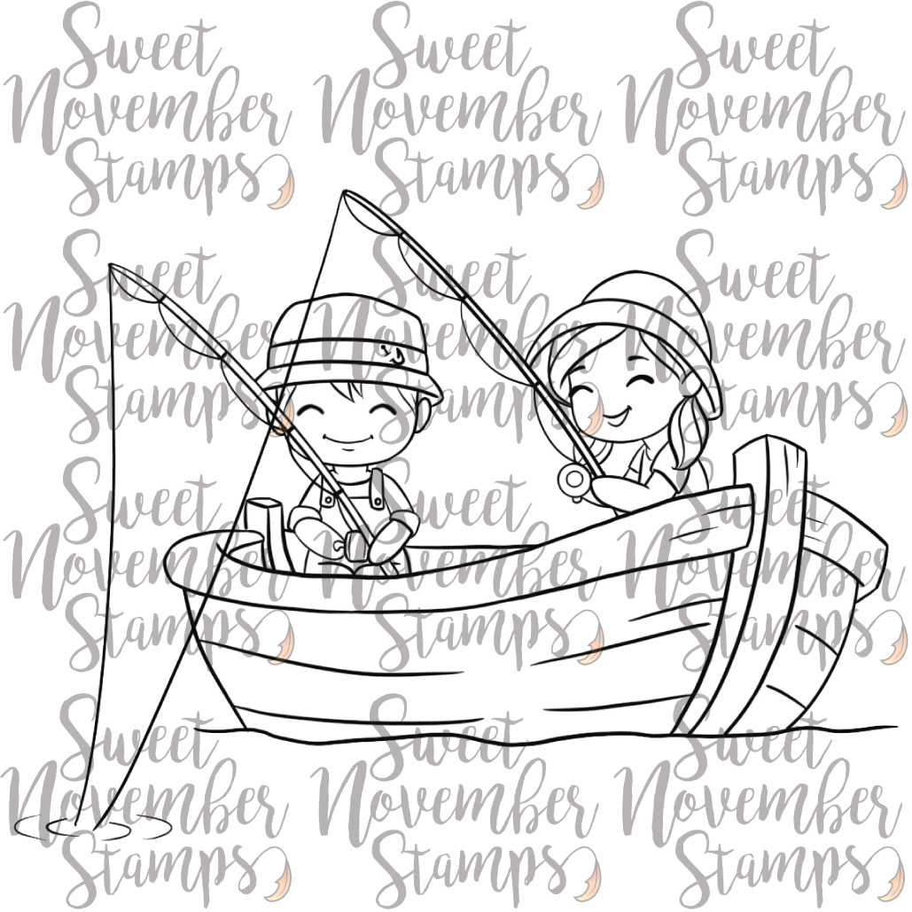 Digital Stamp - A great catch