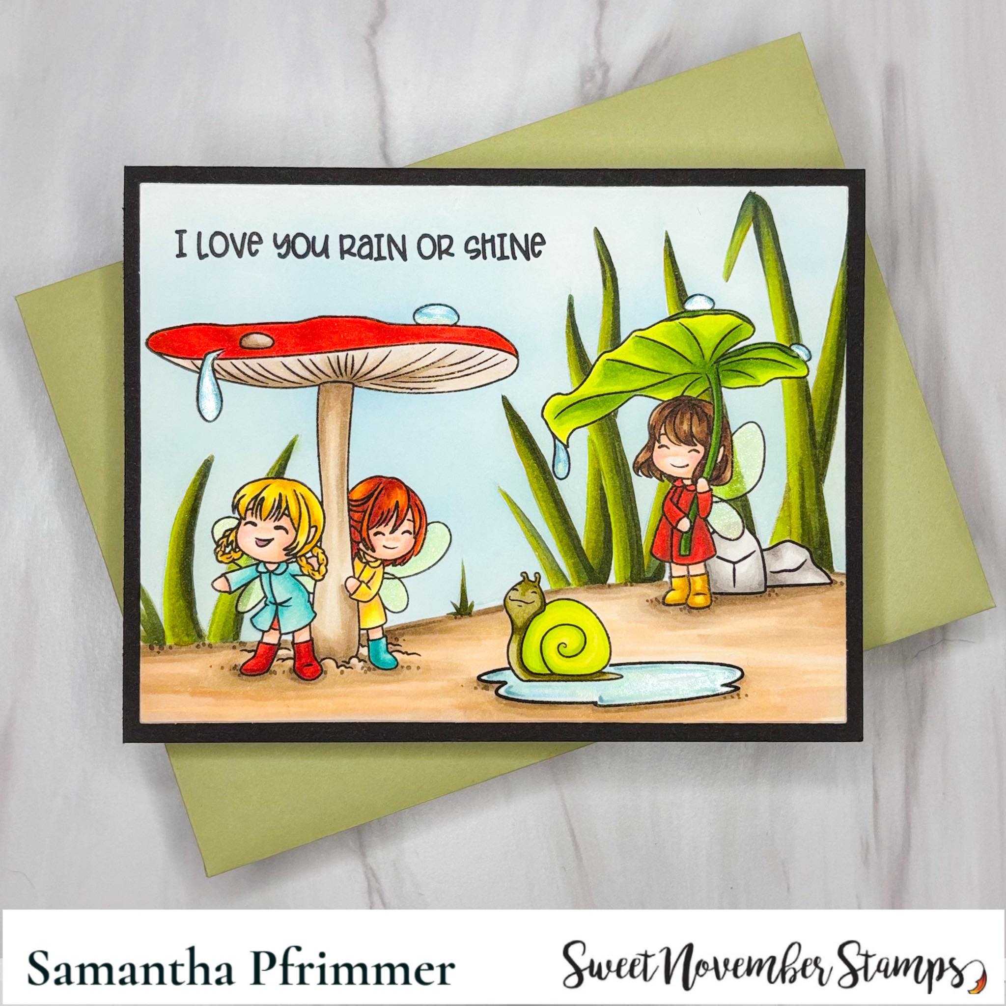 Clear Stamp Set - Rainy Day Fairwees