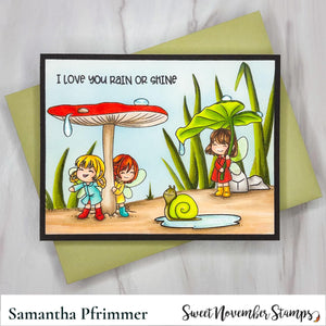 Clear Stamp Set - Rainy Day Fairwees