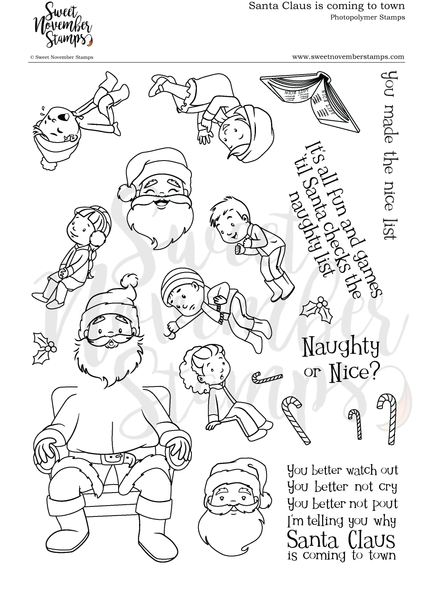 Clear Stamp Set - Santa Claus is Coming to Town