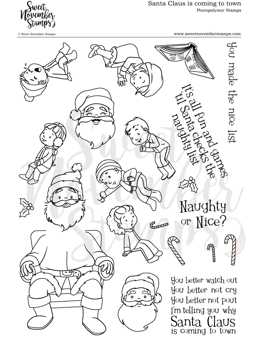 Clear Stamp Set - Santa Claus is Coming to Town