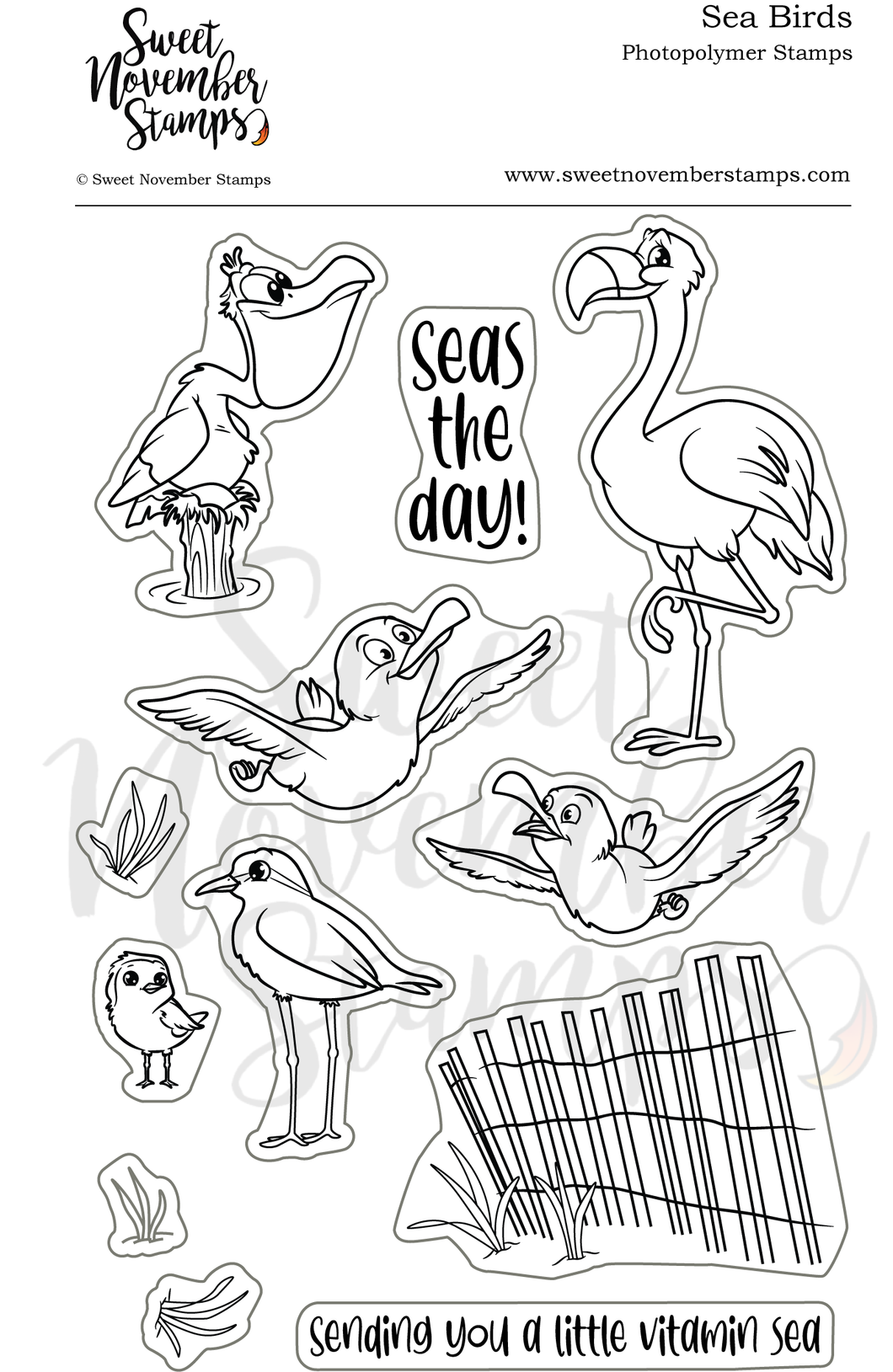 Clear Stamp Set - Sea Birds