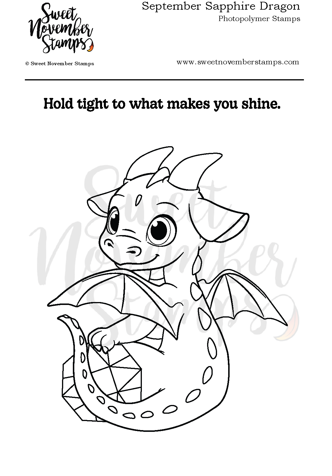 Clear Stamp Set - September Sapphire Dragon