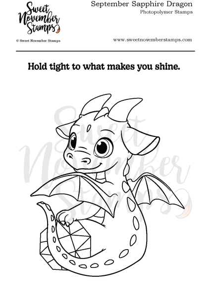 Clear Stamp Set - September Sapphire Dragon