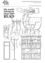 Load image into Gallery viewer, Clear Stamp Set - Simple Room Reading Nook Add-On
