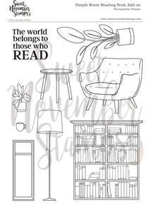 Clear Stamp Set - Simple Room Reading Nook Add-On