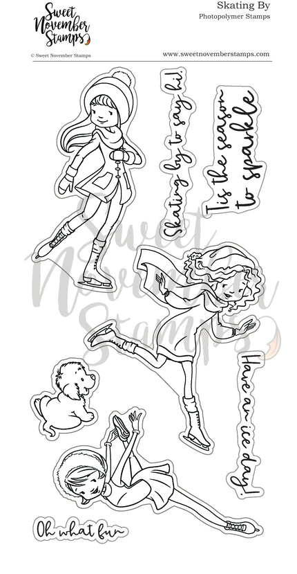 Clear Stamp Set - Skating By