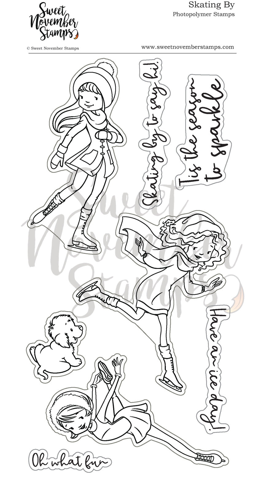 Clear Stamp Set - Skating By