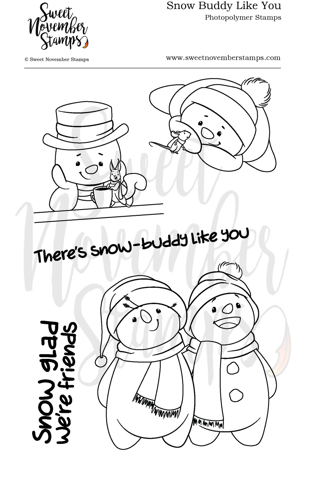 Clear Stamp Set - Snow Buddy Like You