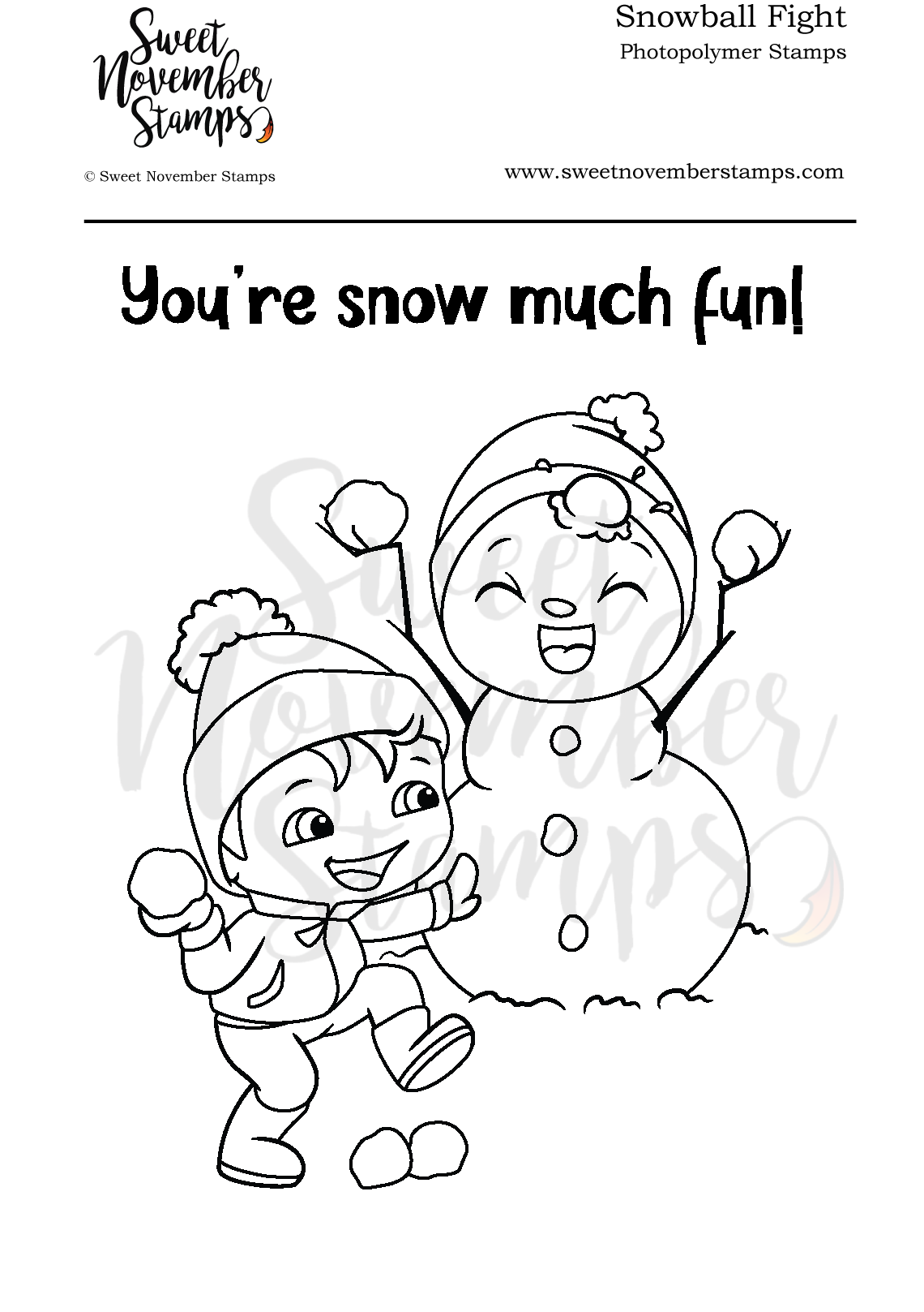 Clear Stamp Set - Snowball Fight